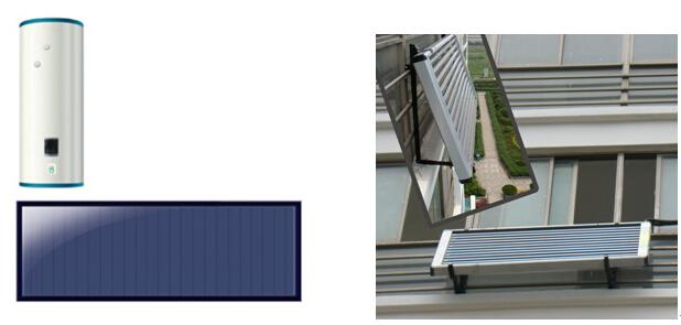 阳台壁挂太阳能平板集热器800*2400激光蓝膜高配系列良心品质
